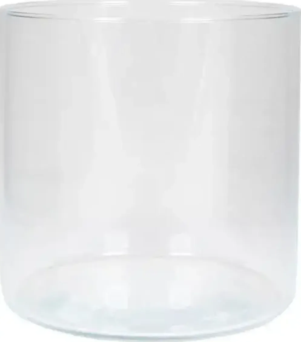 Vaas cilinder glas d19h19cm transparant