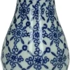 Vaas porselein delfts blauw, wit 8x8x15cm