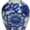 Vaas porselein delfts blauw, wit 9x9x15,5cm