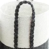 Van der Leeden - Mand Sulawesi – Ø39 x H34 cm – Zwart/Wit