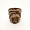 Van der Leeden Mandwerk BV bloempot rotan d10h9cm bronze