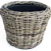 Van der Leeden Rotan Drypot grote plantenmand 36h28cm Naturel/Bruin