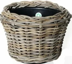 Van der Leeden Rotan Drypot plantenmand 32x23cm Bruin