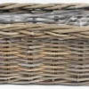 Van der Leeden Rotan plantenbak 60x23x20cm antiek grijs