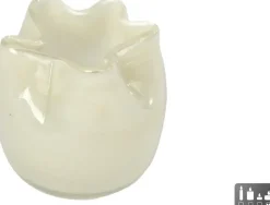 Van Manen vaas glas flow 11x11cm wit