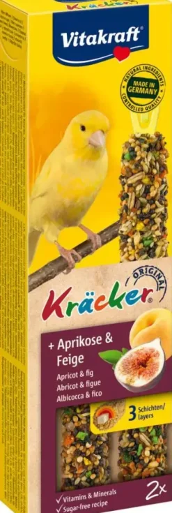Vitakraft abrikoos/vijg-kräcker kanarie, 2in1