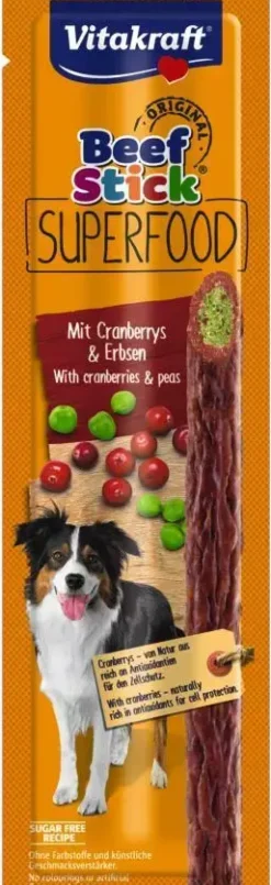 Vitakraft Beef Stick Original Superfood erwt & cranberry 25g