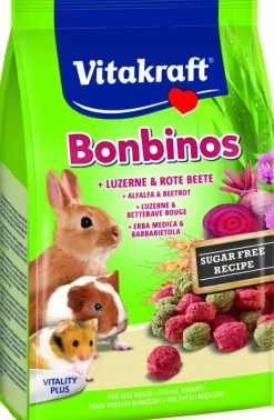Vitakraft Bonbinos knaagdiersnack alfalfa & rode bieten 40g