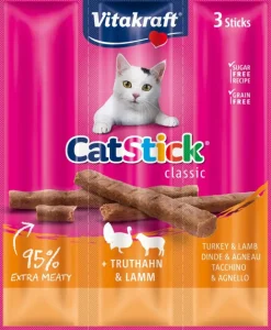 Vitakraft Cat-Stick mini kalkoen & lam 18g