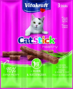 Vitakraft Cat-Stick mini kip & kattengras 18g