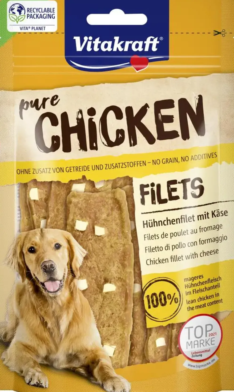 Vitakraft Chicken kipfilets met kaas, 80g