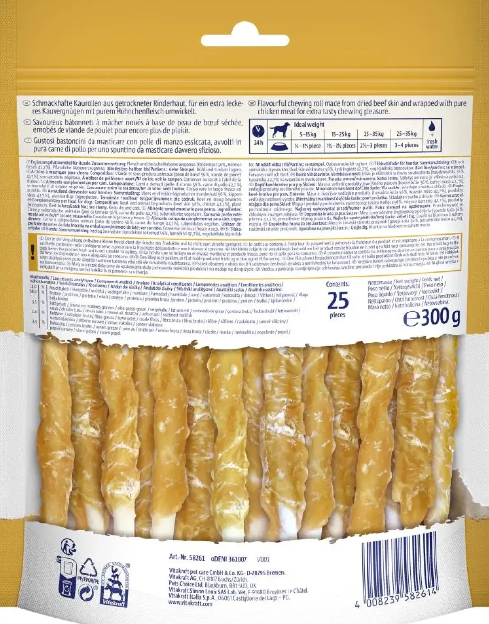 Vitakraft Delicious Chews kauwrollen S 25st, 300g