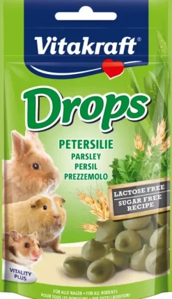 Vitakraft drops peterselie knaagdierensnack lactosevrij 75g