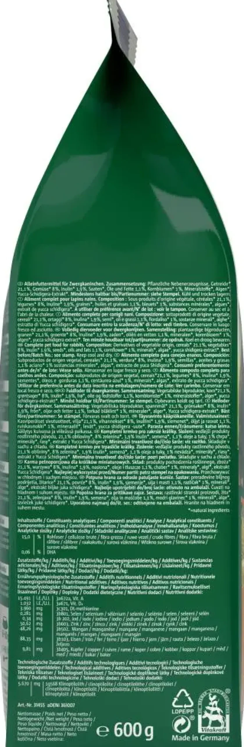 Vitakraft Emotion Beauty Selection Adult dwergkonijn 600g
