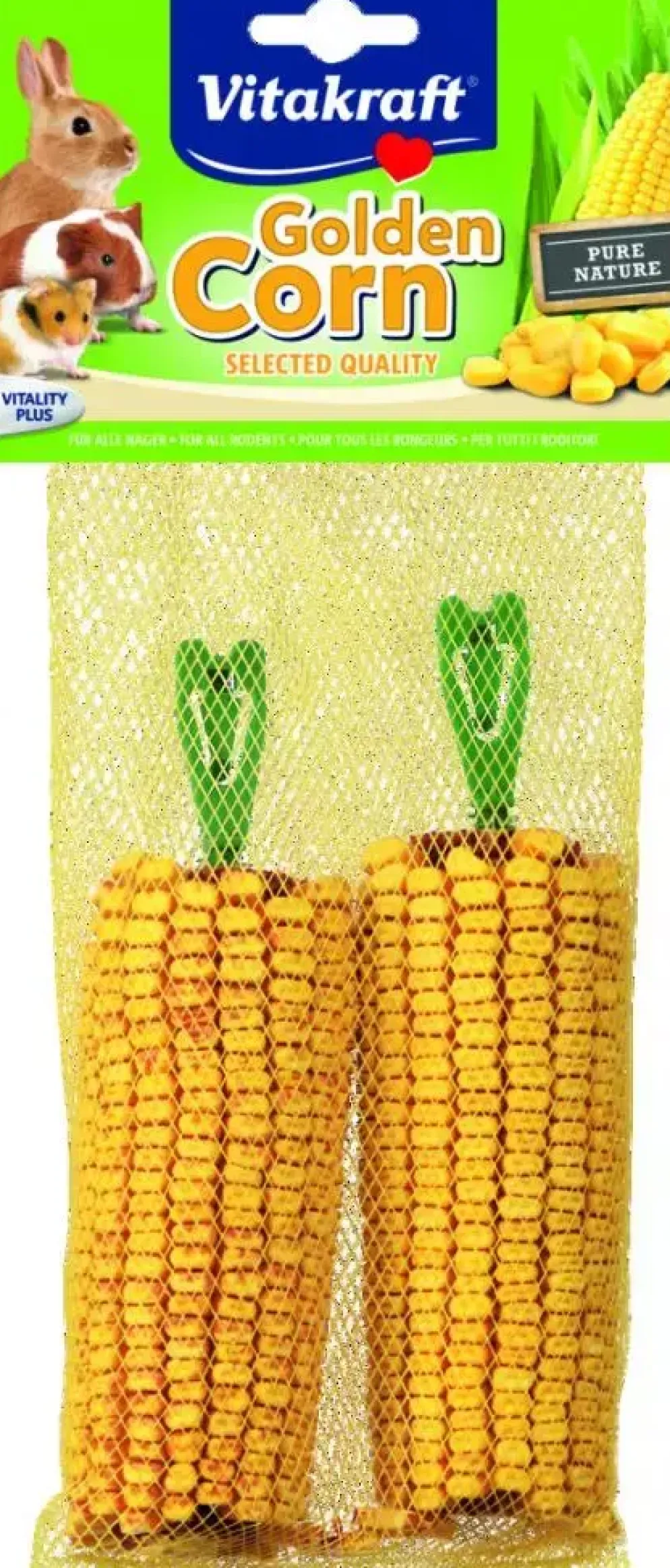 Vitakraft Golden Corn knaagdier maiskolven 2 stuks, 200g