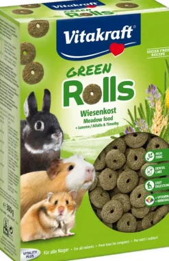 Vitakraft Green Rolls knaagdierensnack alfalfa & hooi, 300g
