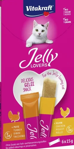 Vitakraft Jelly Lovers multipack kip & kalkoen 6 x 15g