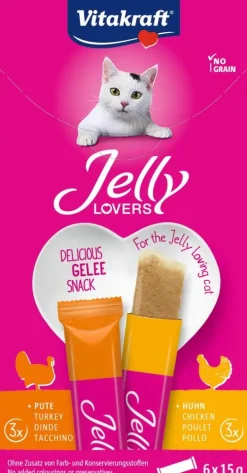 Vitakraft Jelly Lovers multipack kip & kalkoen 6 x 15g