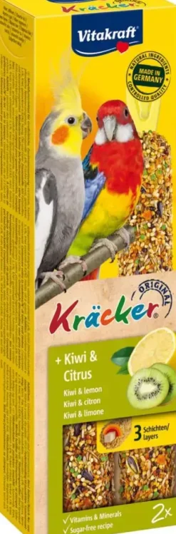 Vitakraft kiwi/citrus-kräcker valkparkiet, 2in1. (8)