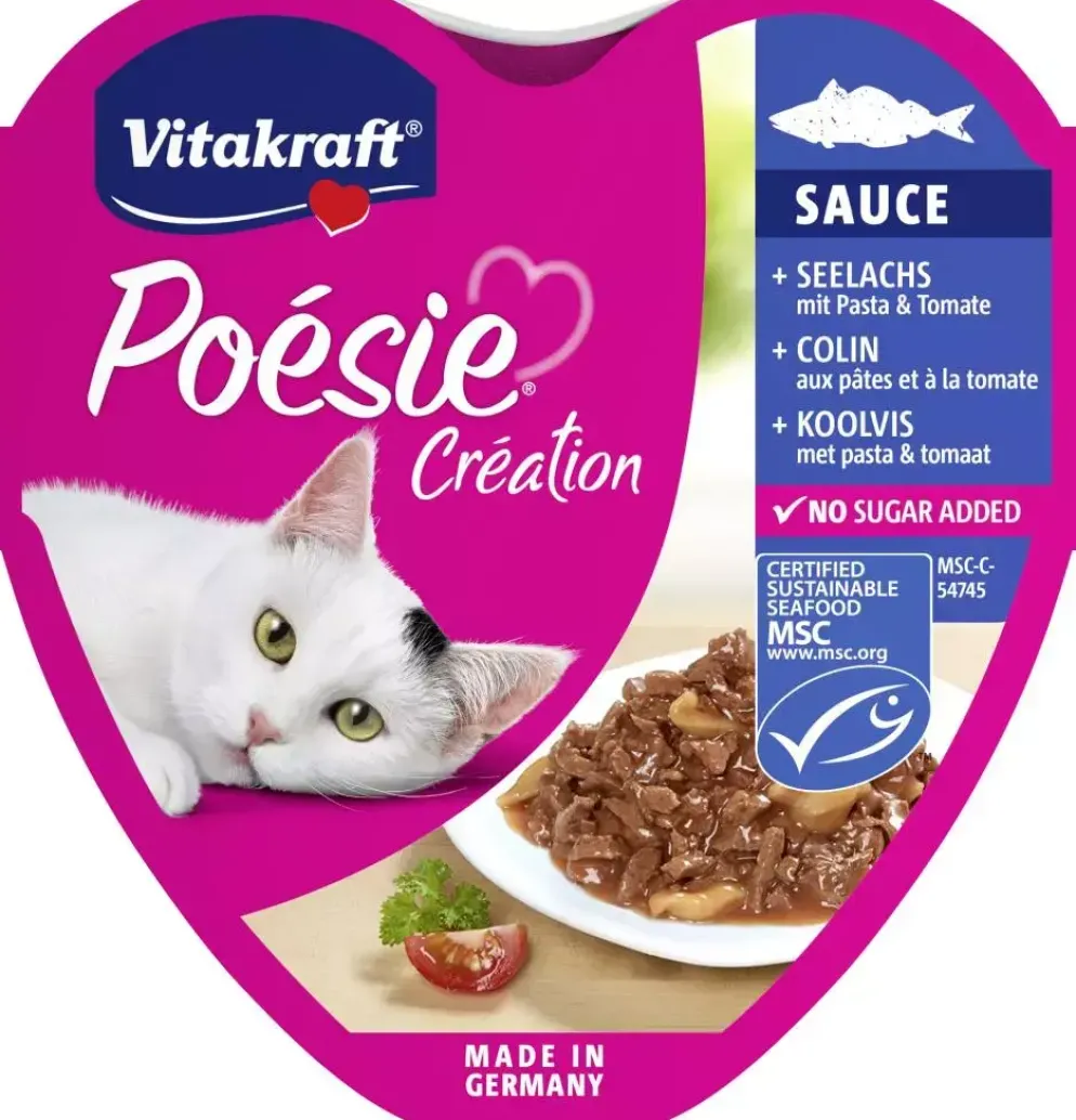 Vitakraft Poésie Création koolvis, pasta & tomatensaus 85g