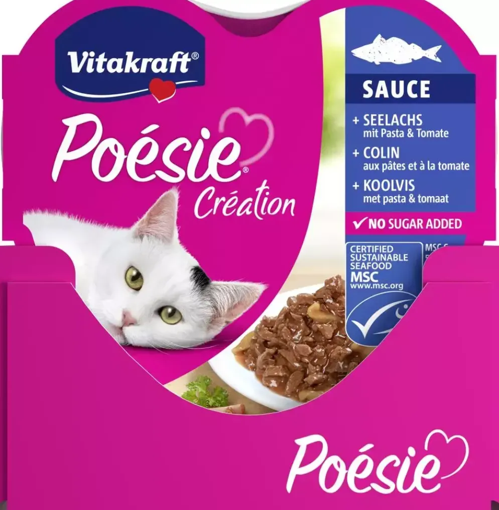 Vitakraft Poésie Création koolvis, pasta & tomatensaus 85g