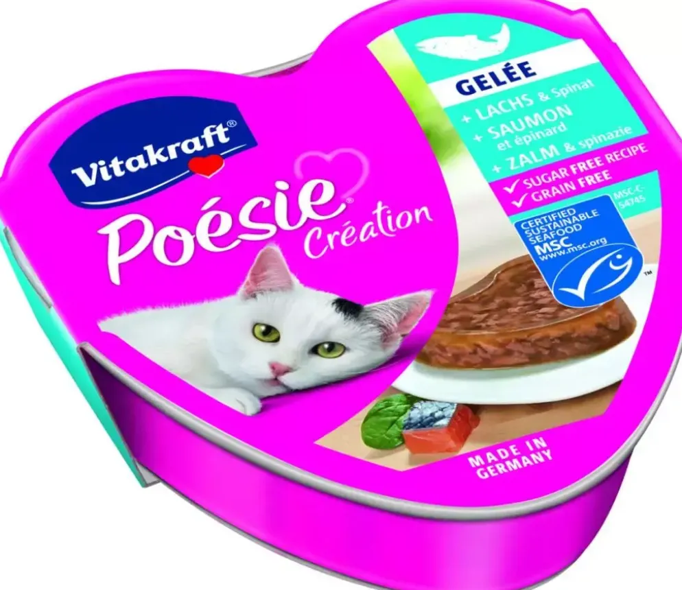 Vitakraft Poésie Création zalm & spinazie in gelei 85g