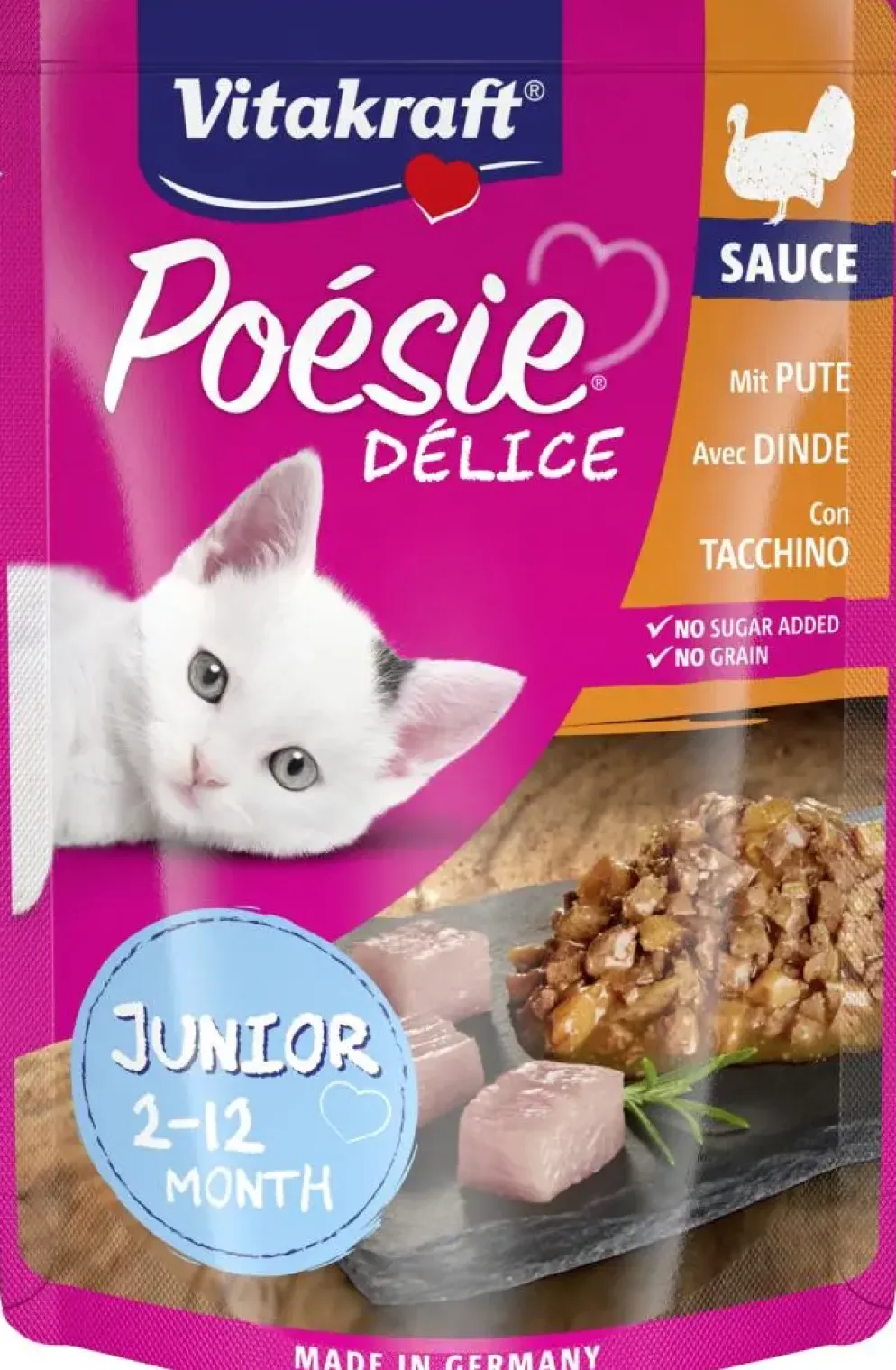Vitakraft Poésie Délice Junior kalkoen in saus 85g