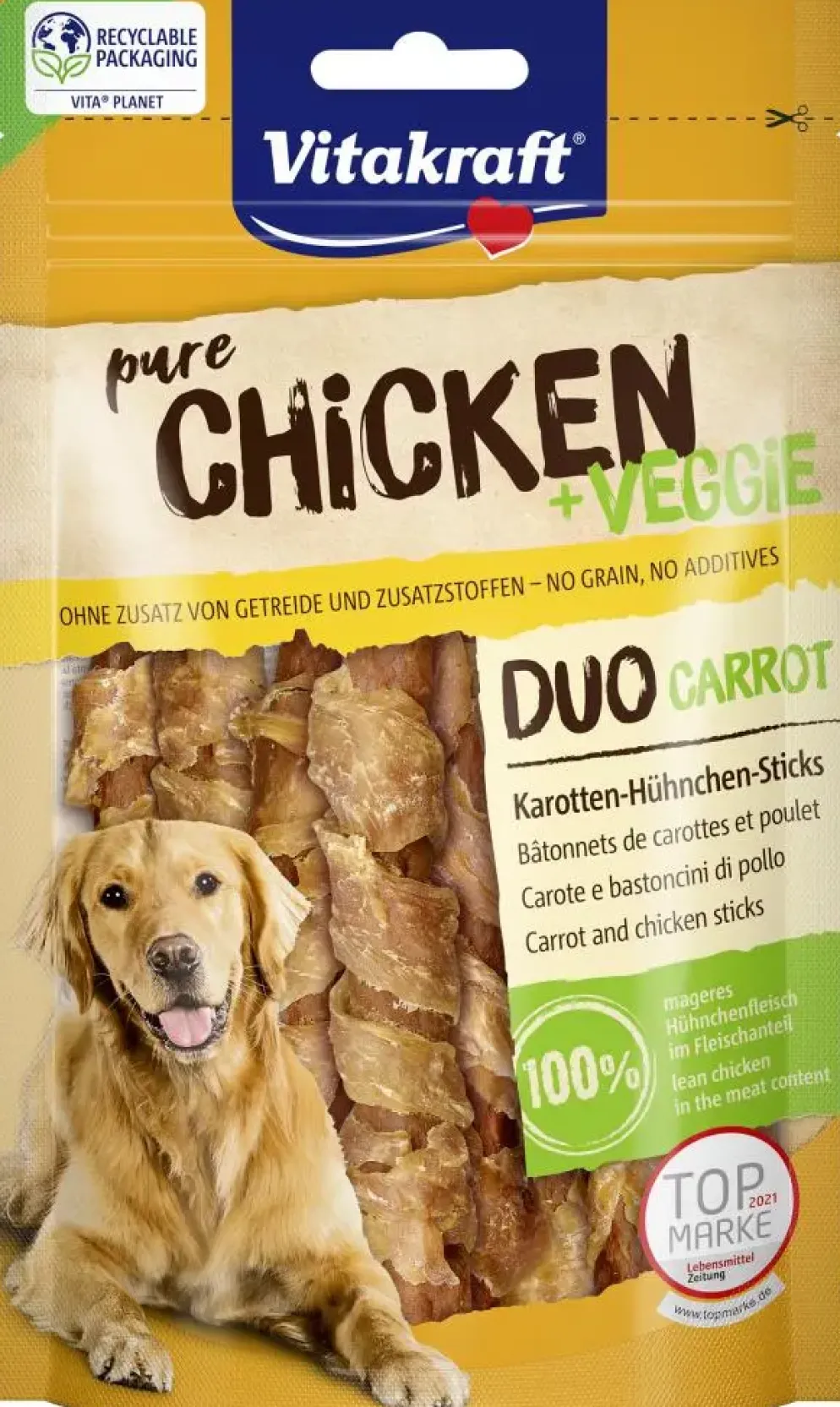 Vitakraft Pure Chicken Duo Carrot wortel & kip 80g