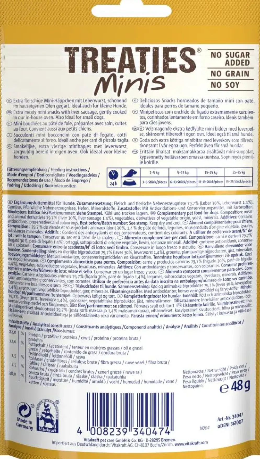 Vitakraft Treaties Mini's leverworst 48g