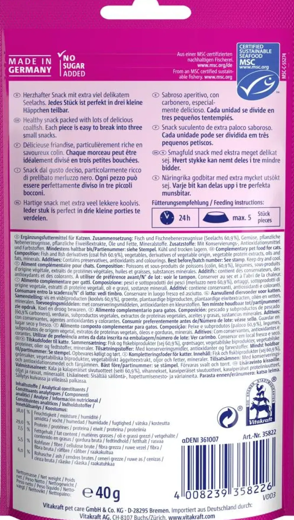 Vitakraft Triggles koolvis MSC 40g