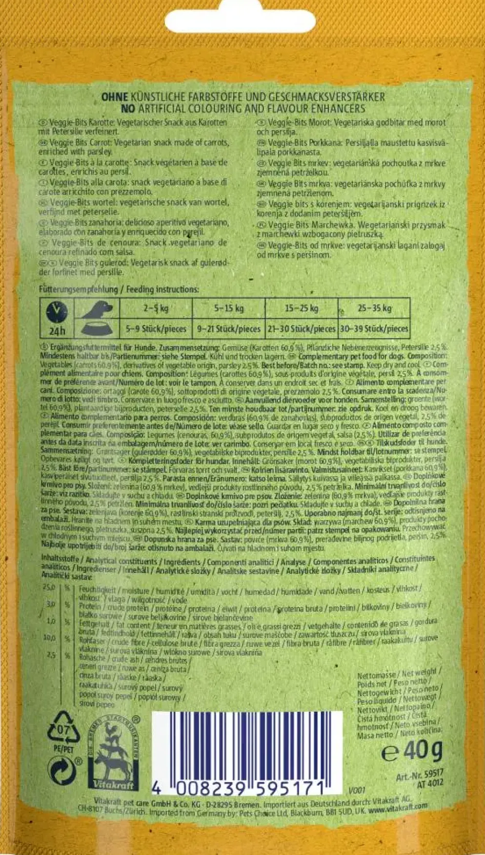 Vitakraft Veggies Bits wortel & peterselie 40g