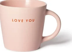 Vondels cappuccinokop keramiek love you 9x9.5cm pink