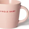 Vondels cappuccinokop keramiek jingle babe 9x9.5cm roze