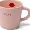 Vondels espressokop keramiek sexy 5.5x7.5cm pink