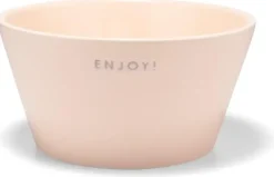 Vondels kom keramiek enjoy! 14x7cm ecru