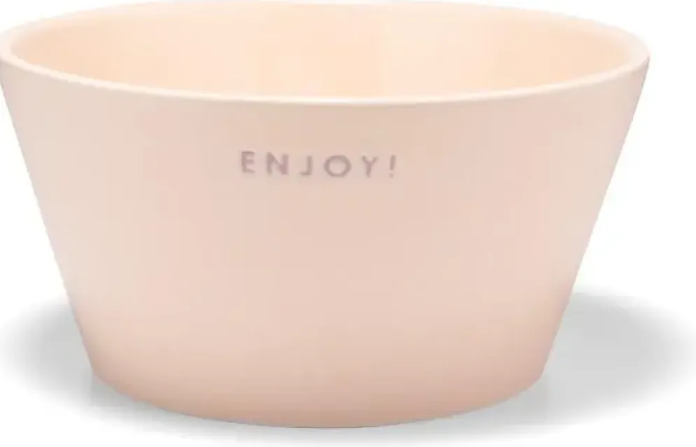 Vondels kom keramiek enjoy! 14x7cm ecru