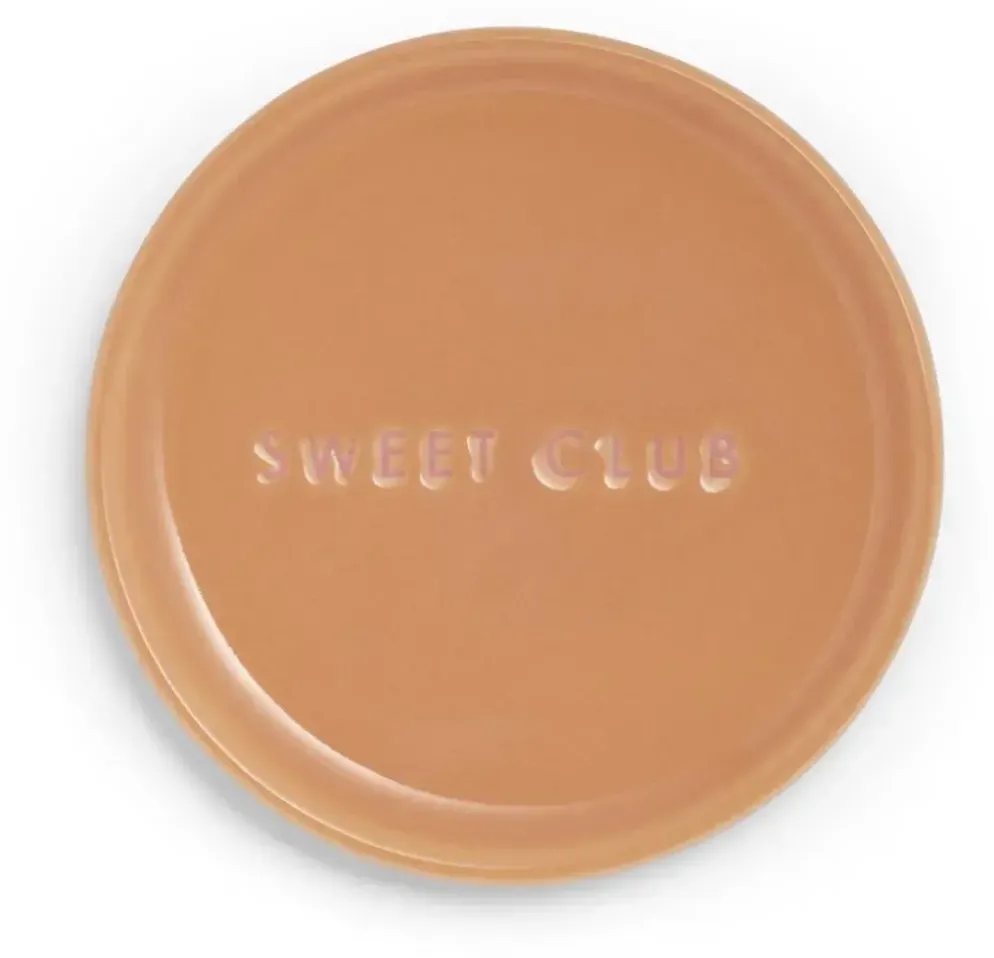 Vondels petit four bordje keramiek sweet club 8.5x1cm orange