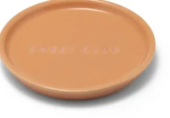 Vondels petit four bordje keramiek sweet club 8.5x1cm orange