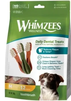 Whimzees tandenborstel 11,4cm 12 stuks - M