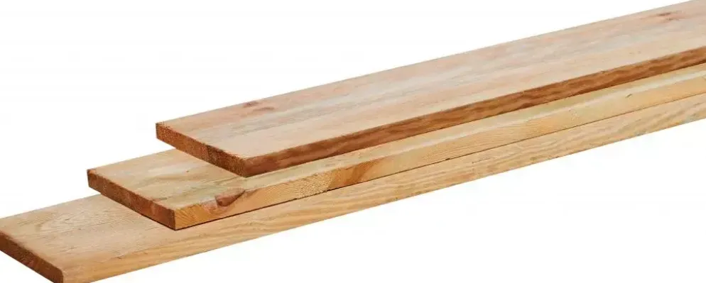 Woodvision grenen plank geschaafd 1.5x14x180 cm geïmpregneerd