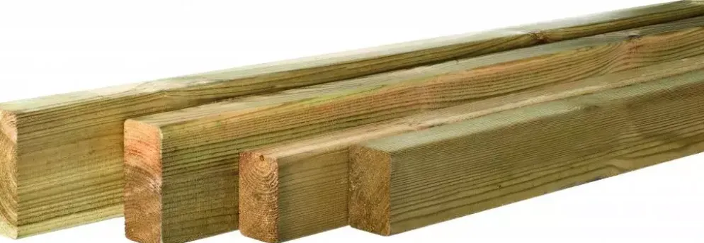 Woodvision grenen regel geschaafd 4.4x6.8x300 cm geïmpregneerd