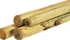 Woodvision grenen ronde paal gefreesd 6x200 cm geïmpregneerd