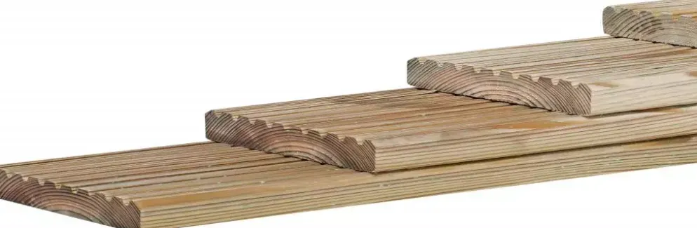 Woodvision grenen terrasplank geschaafd 2.8x14.5x300 cm geïmpregneerd