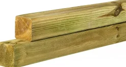 Woodvision grenen vierkante paal geschaafd 6.8x6.8x180 cm geïmpregneerd