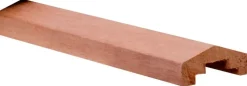 Woodvision hardhouten geschaafde afdekkap met sponning 7x3.5x180 cm