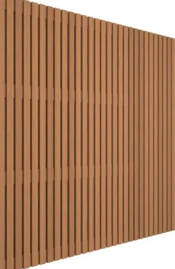 Woodvision thermovision Ayous geschaafd scherm recht horizontaal/verticaal 180x180cm