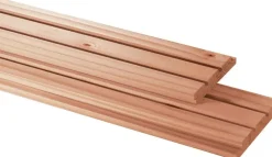 Woodvision vuren tripel rhombusprofielplank geschaafd 2.2x14x300 cm geïmpregneerd