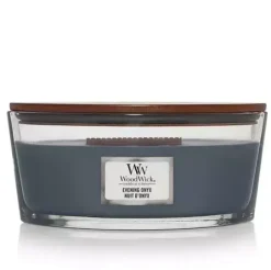 WoodWick ellipse candle evening onyx