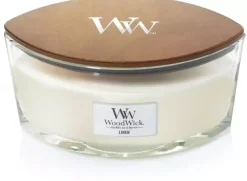 WoodWick ellipse candle linen