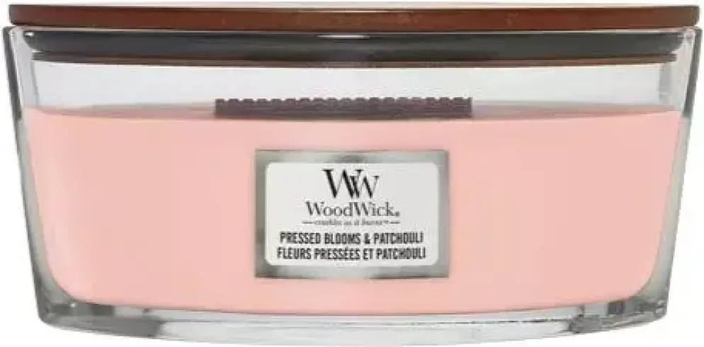 WoodWick ellipse candle pressed blooms & patchouli